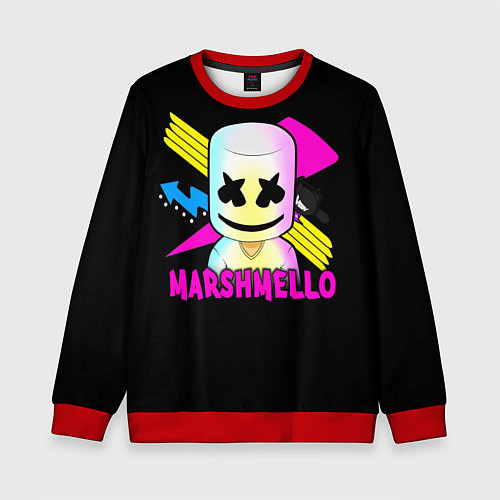 Детский свитшот Marshmello DJ / 3D-Красный – фото 1