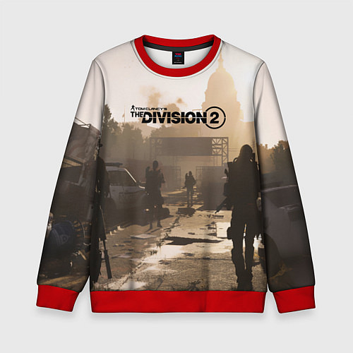 Детский свитшот Tom Clancy's The Division / 3D-Красный – фото 1