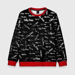 Свитшот детский Sally Face: Black Pattern, цвет: 3D-красный