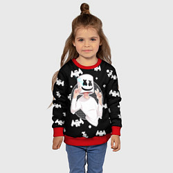 Свитшот детский Marshmello: Black Gang, цвет: 3D-красный — фото 2