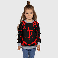 Свитшот детский DOOM: Red Slayer, цвет: 3D-меланж — фото 2