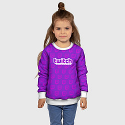 Свитшот детский Twitch Online, цвет: 3D-белый — фото 2