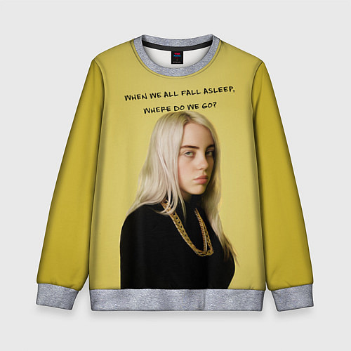 Детский свитшот Billie Eilish: Where Do We Go? / 3D-Меланж – фото 1