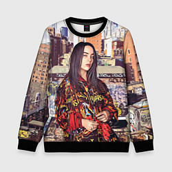 Свитшот детский Billie Eilish: Street Style, цвет: 3D-черный