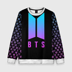 Свитшот детский BTS: Neon Night, цвет: 3D-белый