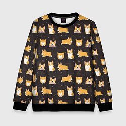 Детский свитшот Вельш корги бемброк - забавные щенки паттерн