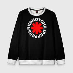 Свитшот детский Red Hot chili peppers logo on black, цвет: 3D-белый