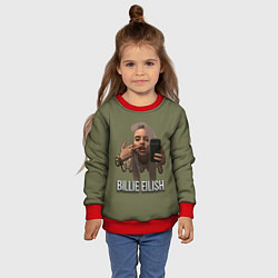 Свитшот детский BILLIE EILISH, цвет: 3D-красный — фото 2