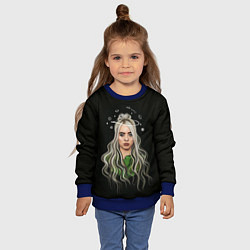 Свитшот детский BILLIE EILISH, цвет: 3D-синий — фото 2