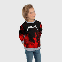 Свитшот детский METALLICA НА СПИНЕ, цвет: 3D-меланж — фото 2