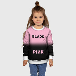 Свитшот детский Blackpink - розово-черный, цвет: 3D-белый — фото 2