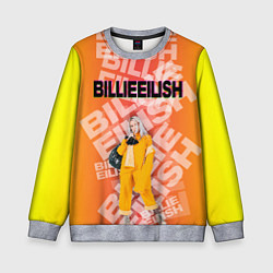 Свитшот детский Billie Eilish: Yellow Mood, цвет: 3D-меланж