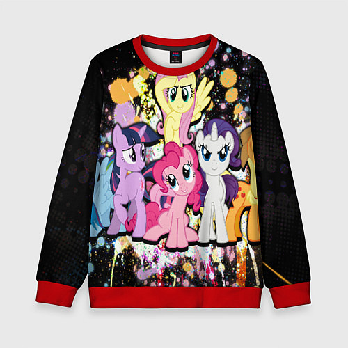 Детский свитшот My little pony band / 3D-Красный – фото 1