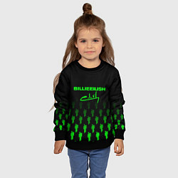 Свитшот детский Billie Eilish: Green & Black Autograph, цвет: 3D-черный — фото 2