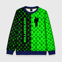 Свитшот детский BILLIE EILISH x LV Green, цвет: 3D-синий