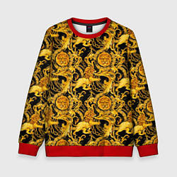 Детский свитшот Львы золотые узоры