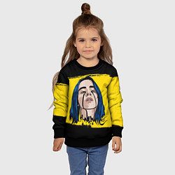 Свитшот детский Billie Eilish, цвет: 3D-черный — фото 2