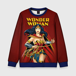 Свитшот детский Wonder Woman, цвет: 3D-синий
