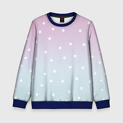 Свитшот детский Милый градиент, цвет: 3D-синий