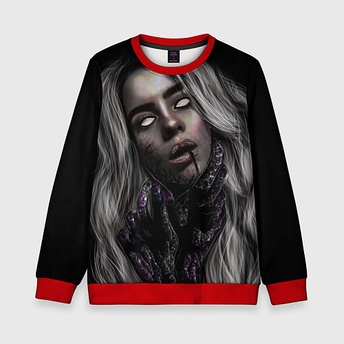 Детский свитшот BILLIE EILISH / 3D-Красный – фото 1