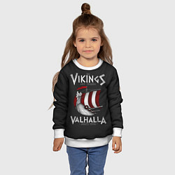 Свитшот детский Vikings Valhalla, цвет: 3D-белый — фото 2