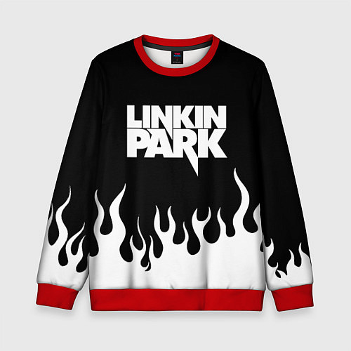 Детский свитшот Linkin Park: Black Flame / 3D-Красный – фото 1