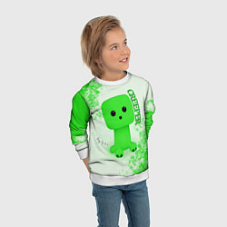 Свитшот детский MINECRAFT CREEPER, цвет: 3D-белый — фото 2