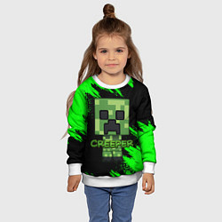 Свитшот детский MINECRAFT CREEPER, цвет: 3D-белый — фото 2