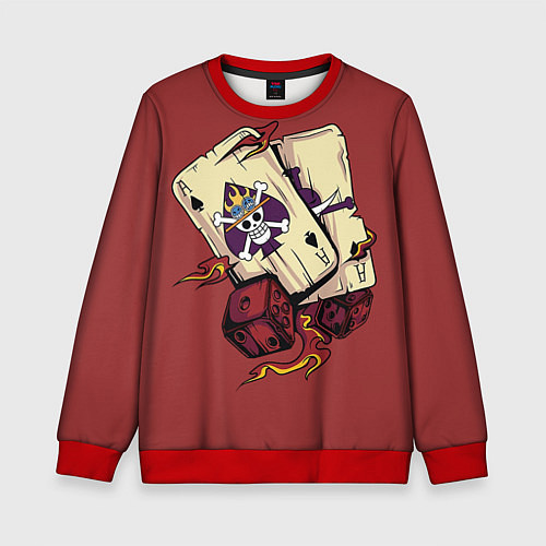 Детский свитшот One Piece / 3D-Красный – фото 1