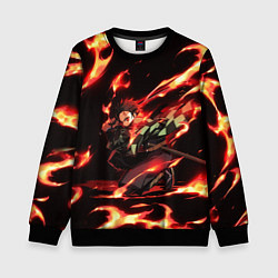 Свитшот детский KIMETSU NO YAIBA, цвет: 3D-черный