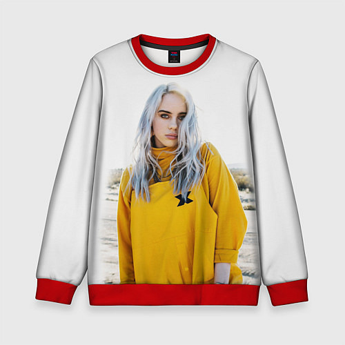Детский свитшот BILLIE EILISH / 3D-Красный – фото 1