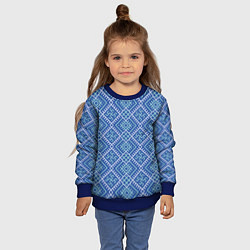 Свитшот детский Славянский орнамент, цвет: 3D-синий — фото 2