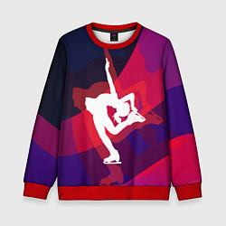 Свитшот детский Фигурное катание, цвет: 3D-красный