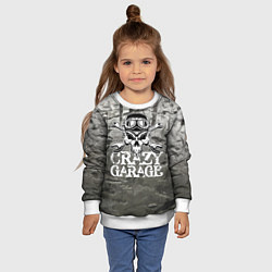 Свитшот детский Crazy garage, цвет: 3D-белый — фото 2