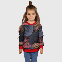 Свитшот детский Абстрактный узор, цвет: 3D-красный — фото 2