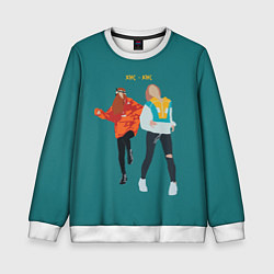 Свитшот детский Кис-кис, цвет: 3D-белый