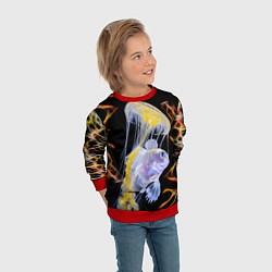 Свитшот детский Медуза, цвет: 3D-красный — фото 2