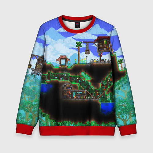 Детский свитшот TERRARIA EXCLUSIVE / 3D-Красный – фото 1
