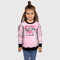 Свитшот детский Влюбленные коровы, цвет: 3D-черный — фото 2