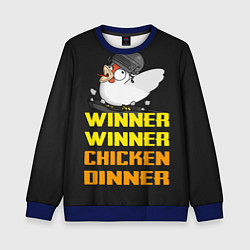 Свитшот детский Winner Chicken Dinner, цвет: 3D-синий