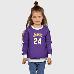 Свитшот детский Los Angeles Lakers Kobe Brya, цвет: 3D-белый — фото 2