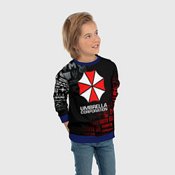 Свитшот детский RESIDENT EVIL UMBRELLA CORP, цвет: 3D-синий — фото 2
