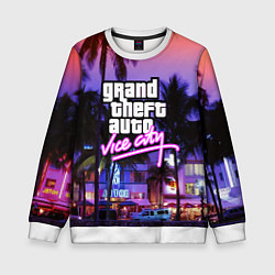 Свитшот детский Grand Theft Auto Vice City, цвет: 3D-белый