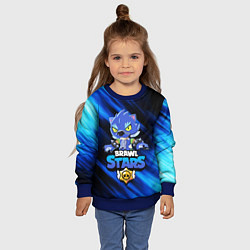 Свитшот детский BRAWL STARS LEON, цвет: 3D-синий — фото 2