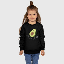 Свитшот детский Авокадо, цвет: 3D-черный — фото 2