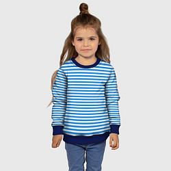 Свитшот детский Тельняшка ВДВ, цвет: 3D-синий — фото 2