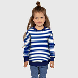 Свитшот детский Тельняшка ВМФ, цвет: 3D-синий — фото 2