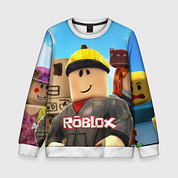 Свитшот детский ROBLOX, цвет: 3D-белый