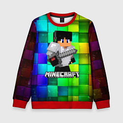 Свитшот детский Minecraft Майнкрафт, цвет: 3D-красный