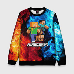 Свитшот детский Minecraft Майнкрафт, цвет: 3D-черный